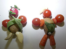 Legetrick mit Gemüse